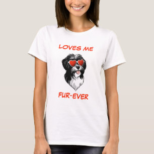 Havanese Red Heart Heart Shaped Sunglasses T Shirt