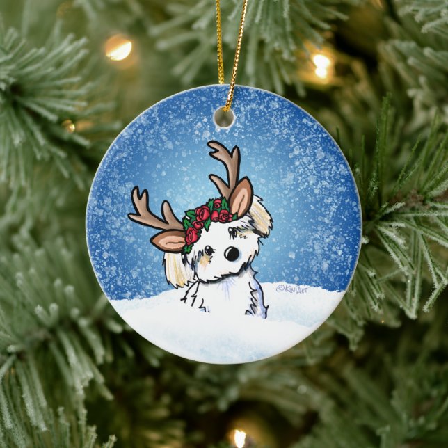 Havanese Reindeer jul Ornament (Träd)