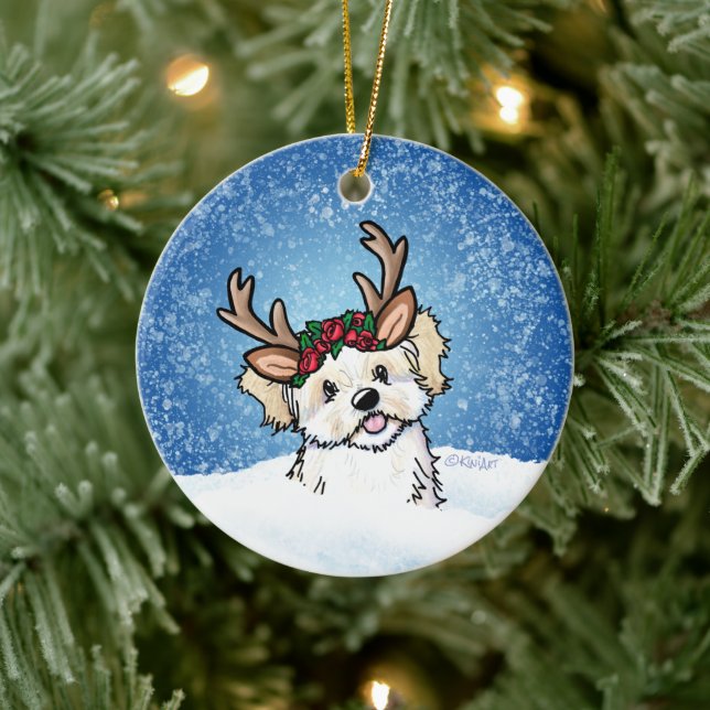 Havanese Reindeer jul Ornament (Träd)