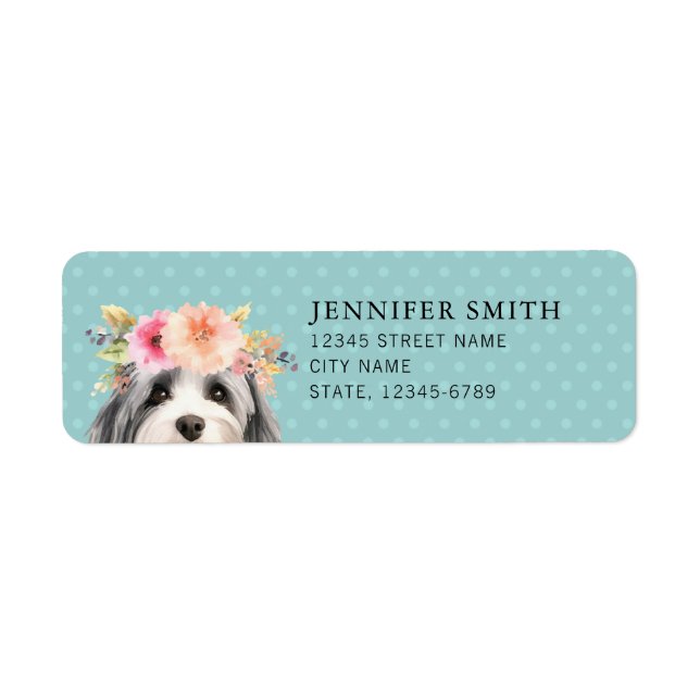 Havanese Return Address Label Returadress Etikett (Framsidan)