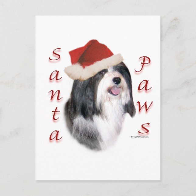 Havanese Santa Tassar Helg Vykort (Framsida)