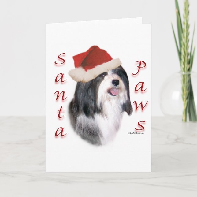 Havanese Santa Tassar Helgkort (Framsida)
