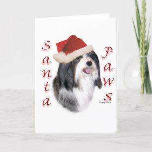 Havanese Santa Tassar Helgkort