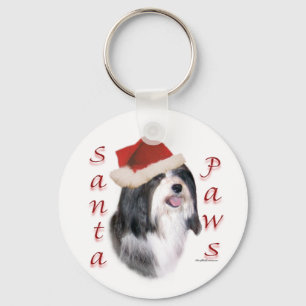 Havanese Santa Tassar Nyckelring