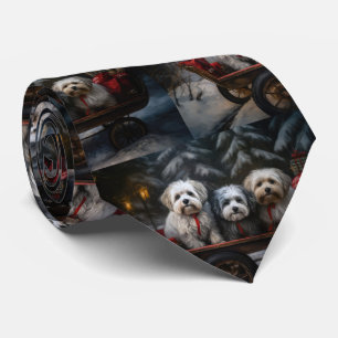 Havanese Snowy Sleigh-juldekalor Slips