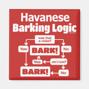 Havanese som skäller logik magnet