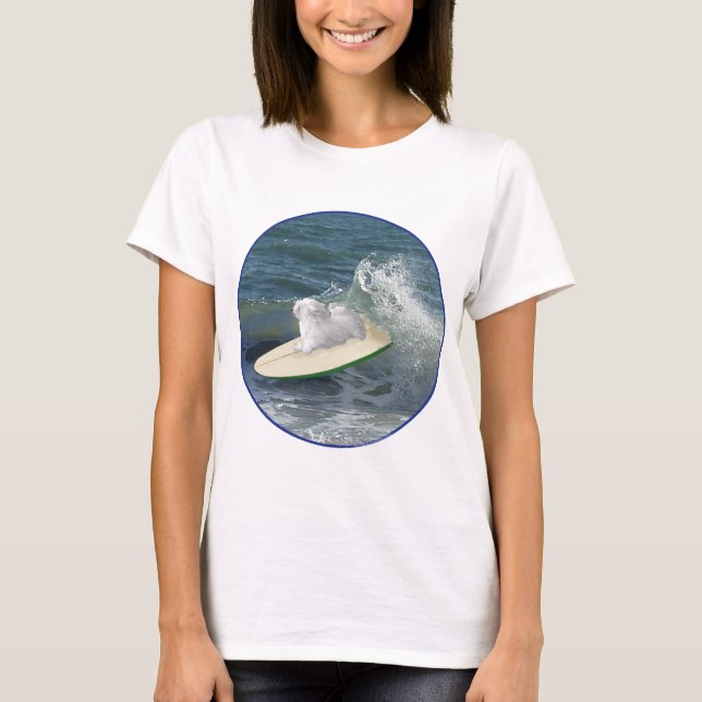 Havanese Surfer Boy T-shirt (Framsida)