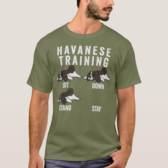 Havanese Training Hund T Shirt (Framsida)