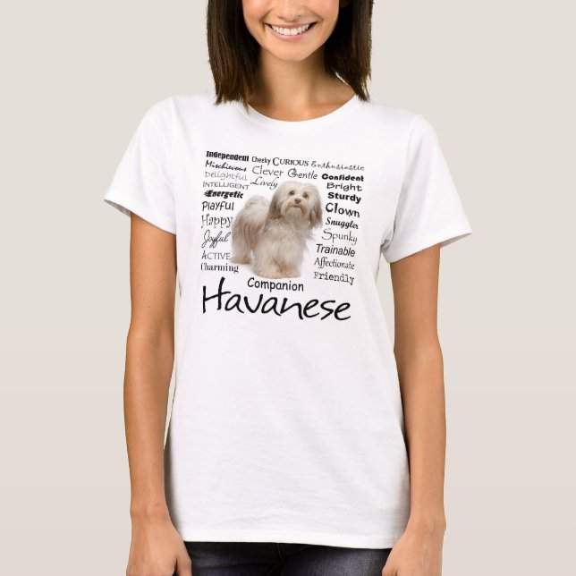 Havanese Traits T-Shirt (Framsida)