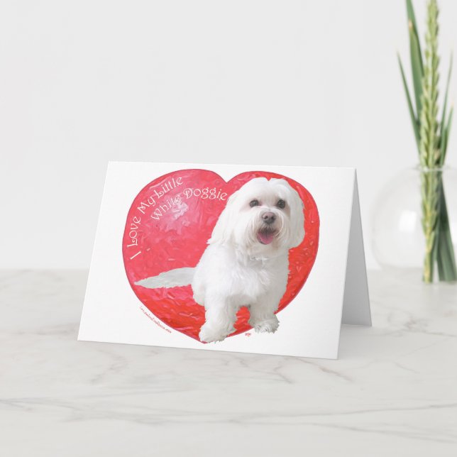 Havanese Valentine Day Helgkort (Framsida)