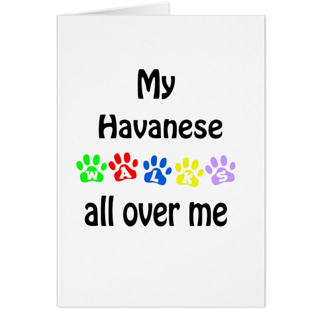 Havanese Walks Design Hälsningskort (Framsidan)