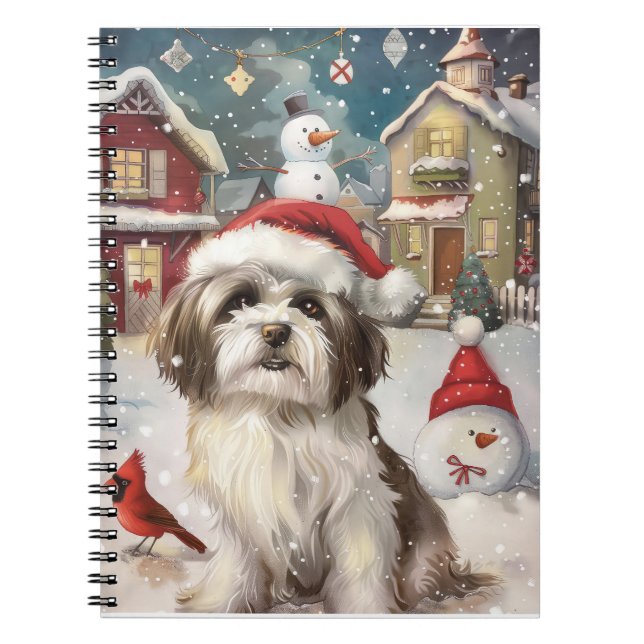 Havanese Winter Wonderland jul Joy Anteckningsbok (Framsidan)