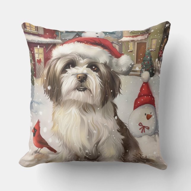 Havanese Winter Wonderland jul Joy Kudde (Framsida)