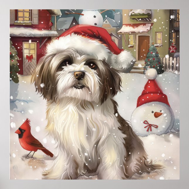 Havanese Winter Wonderland jul Joy Poster (Framsidan)