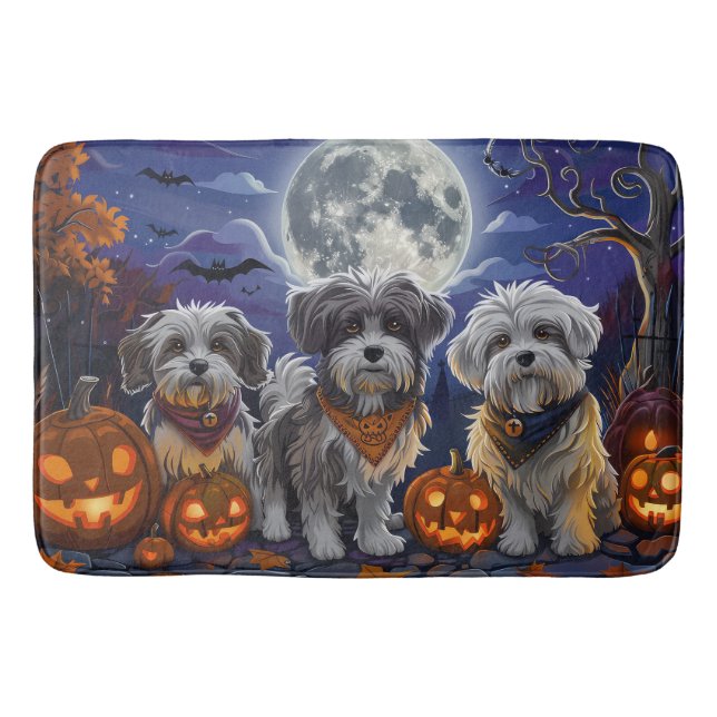 Havanesiska Halloween kusliga Badrumsmatta (Framsidan)