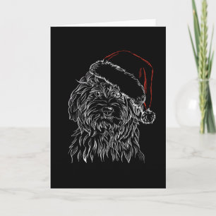Havanesiska hund julhatt kort