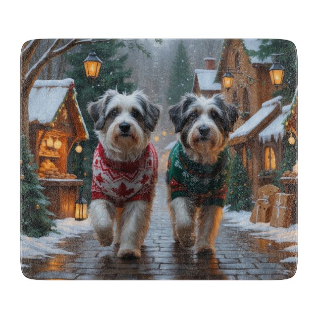 Havanesiska hundar jul snö semester  (Framsidan)