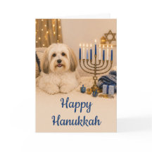 Havanesiskt Glad Hanukkah Välkomstkort