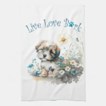 Havanesiskt hundmamma blommig