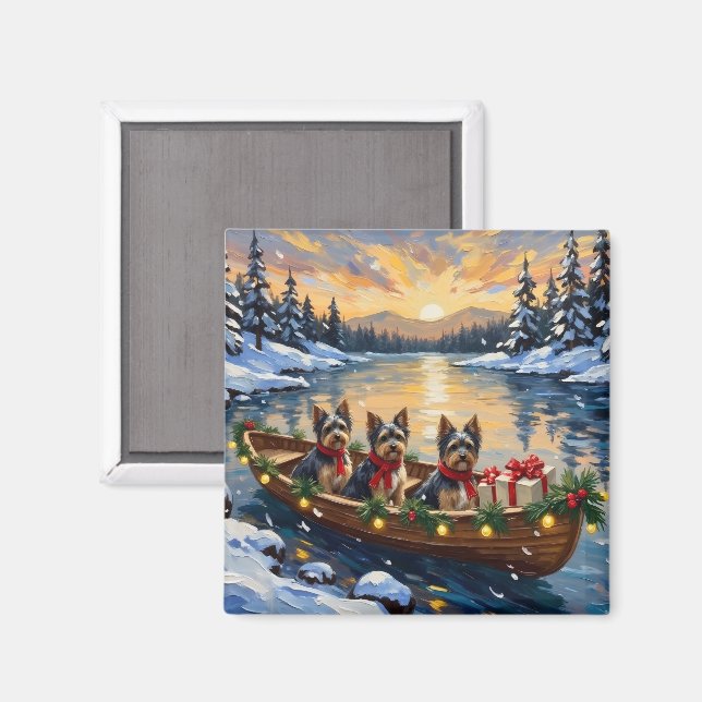Havanesiskt julbåtsfirande magnet (Front/Back)
