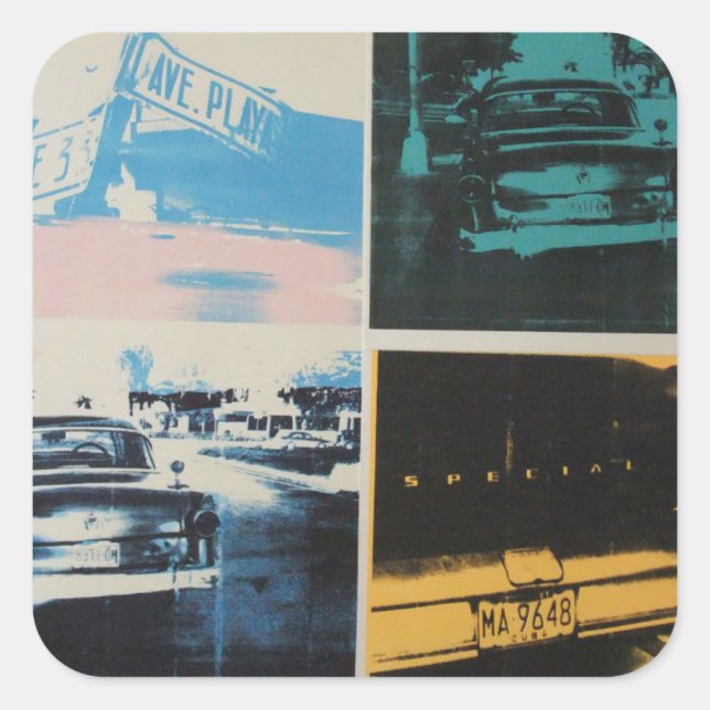 Havanna 1 fyrkantigt klistermärke (Framsida)