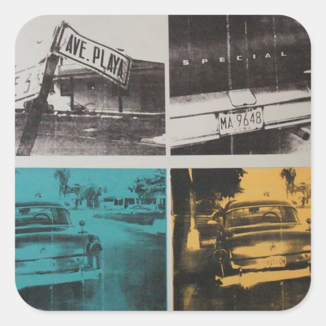 Havanna 3 fyrkantigt klistermärke (Framsida)