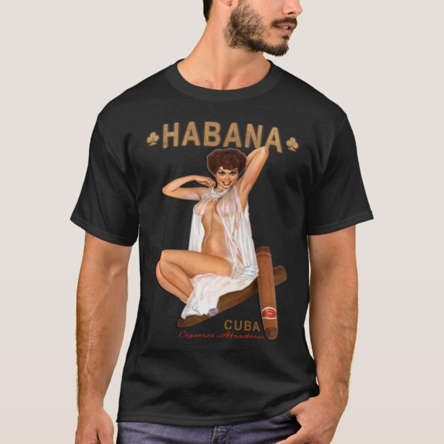 Havanna Cigarros Attractivos Habana Cigar Lingerie T Shirt (Framsida)