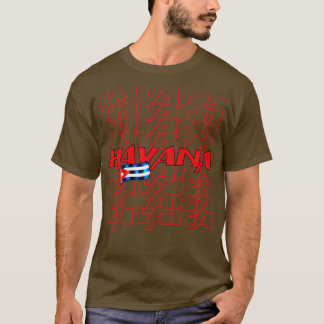 Havanna Cuba Flagga T Shirt