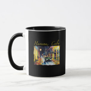 Havanna Cuba - Habana Vieja Nattscene Mugg