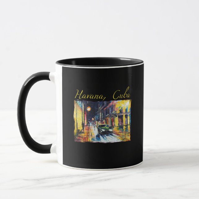 Havanna Cuba - Habana Vieja Nattscene Mugg (Vänster)