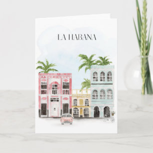 Havanna Cuba-hälsningskort Kort
