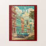 Havanna Cuba Illustration Travel Art Vintage Pussel<br><div class="desc">Havannretro-vektorresedesign. Staden erbjuder en tidlös blandning av historia,  konst och karibisk energi,  från den gamla Havanna till marschen längs Malecón.</div>