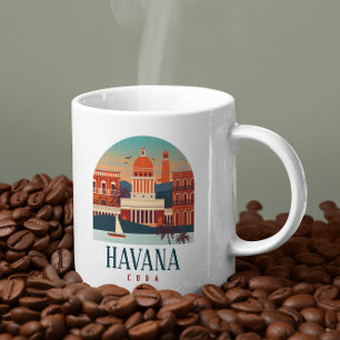 Havanna Cuba Island Vintage Minimal Retro City Kaffemugg