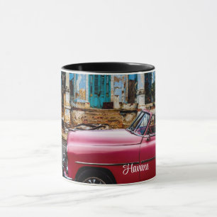 Havanna Cuba Red Vintage bil Mugg
