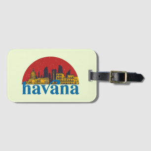 Havanna Cuba Retro City Skyline Cityscape Art Bagagebricka