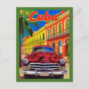 Havanna Cuba Retro Travel - kolonialgammal bil Vykort