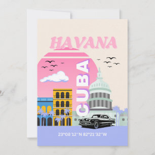Havanna Cuba Travel Art Julkort