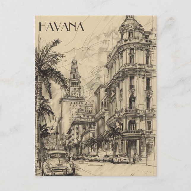 Havanna Cuba Travel Vykort (Framsida)