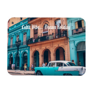 Havanna Cuba Vintage Färgfull bil "Cuba vibe" Magnet