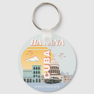 Havanna Cuba Vintage resor Art Nyckelring