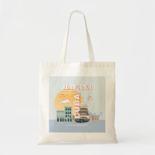 Havanna Cuba Vintage resor Art Tygkasse