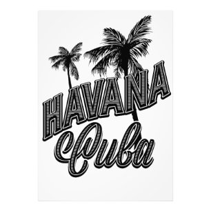 Havanna Cuba vintage typeface art. Fototryck