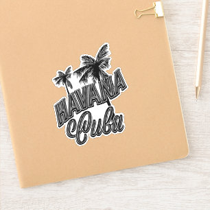 Havanna Cuba vintage typeface art. Klistermärken