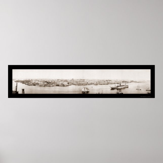 Havanna Cuba Waterfront Photo 1920 Poster (Framsidan)