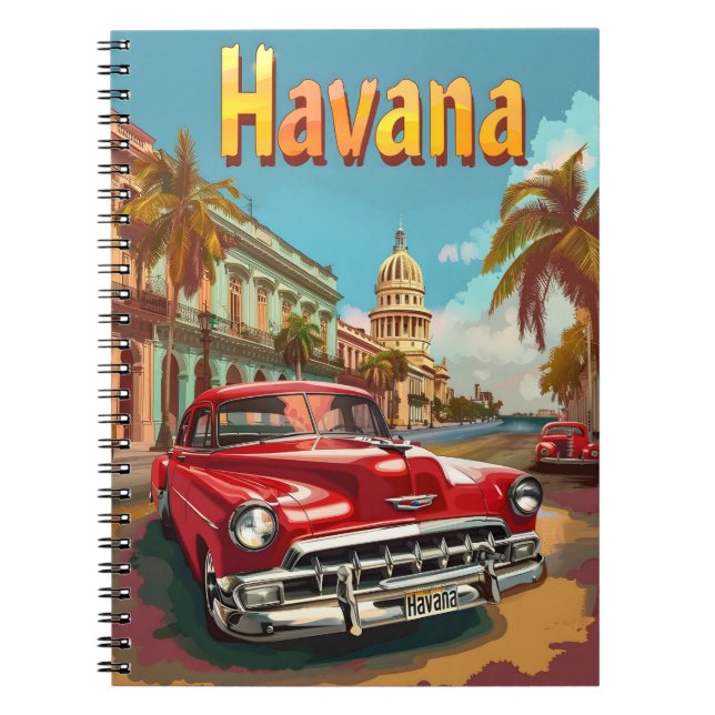 Havanna Dreams: Kryssning i Vintage bil Anteckningsbok (Framsidan)