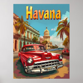 Havanna Dreams: Kryssning i Vintage bil Poster