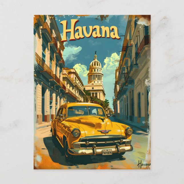Havanna Dreams: Kryssning i Vintage bil Vykort (Framsida)