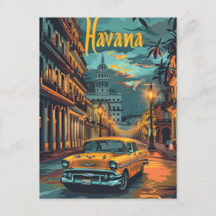 Havanna Drömmar: Kryssning i en Vintage Bil Vykort