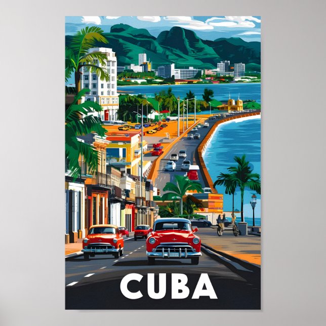 Havanna Kuba Berömd Resplats Poster (Framsidan)