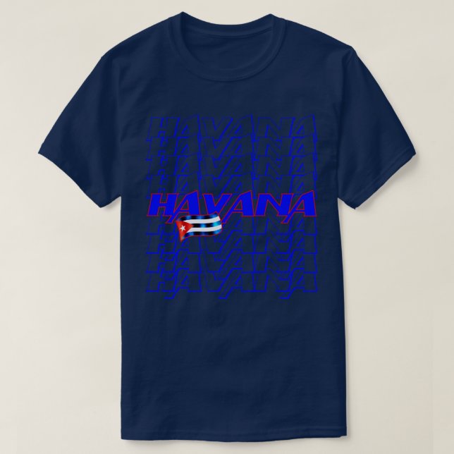 Havanna Kuba Flagga 1 T Shirt (Design framsida)